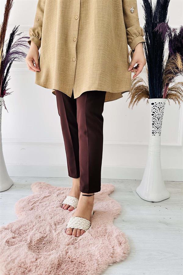 Gamzem Pantolon 552 Kahve