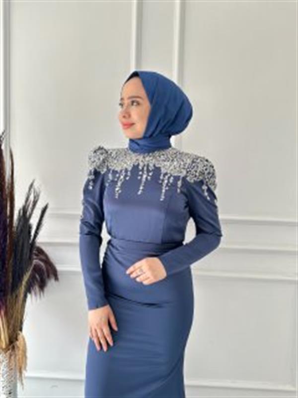 HENNİN OMUZ PUL TAŞ DTY ABİYE 4803 İndigo