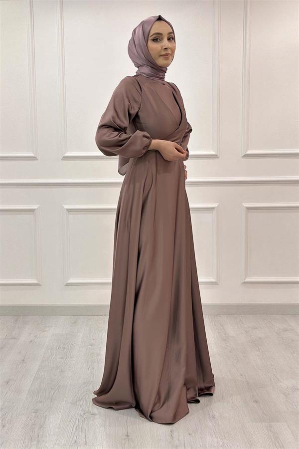 V Yaka Saten Abiye 3090 Lila