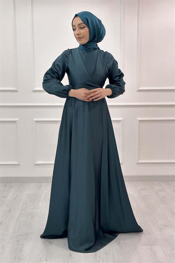 V Yaka Saten Abiye 3090 Yeşil