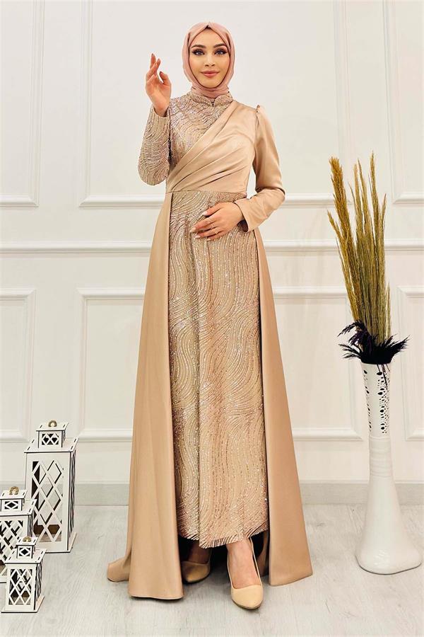 Önü Taş Simli Abiye 2422 Taş