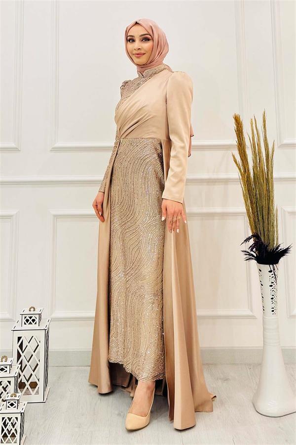 Önü Taş Simli Abiye 2422 Taş