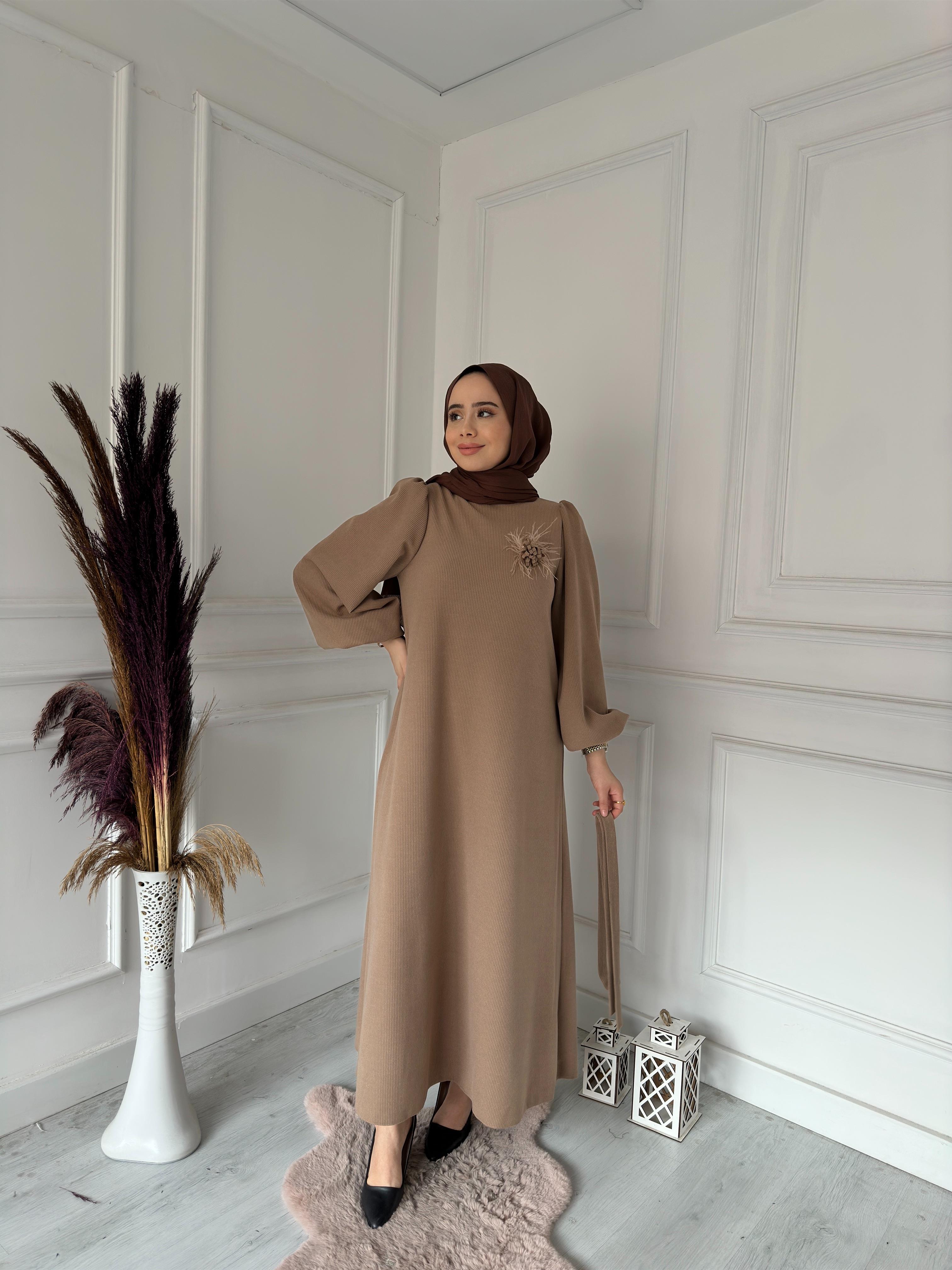 GAMZEM BRONŞLU TRİKO BALON KOL ELB 1101 Taş