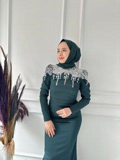 HENNİN OMUZ PUL TAŞ DTY ABİYE 4803 Zümrüt