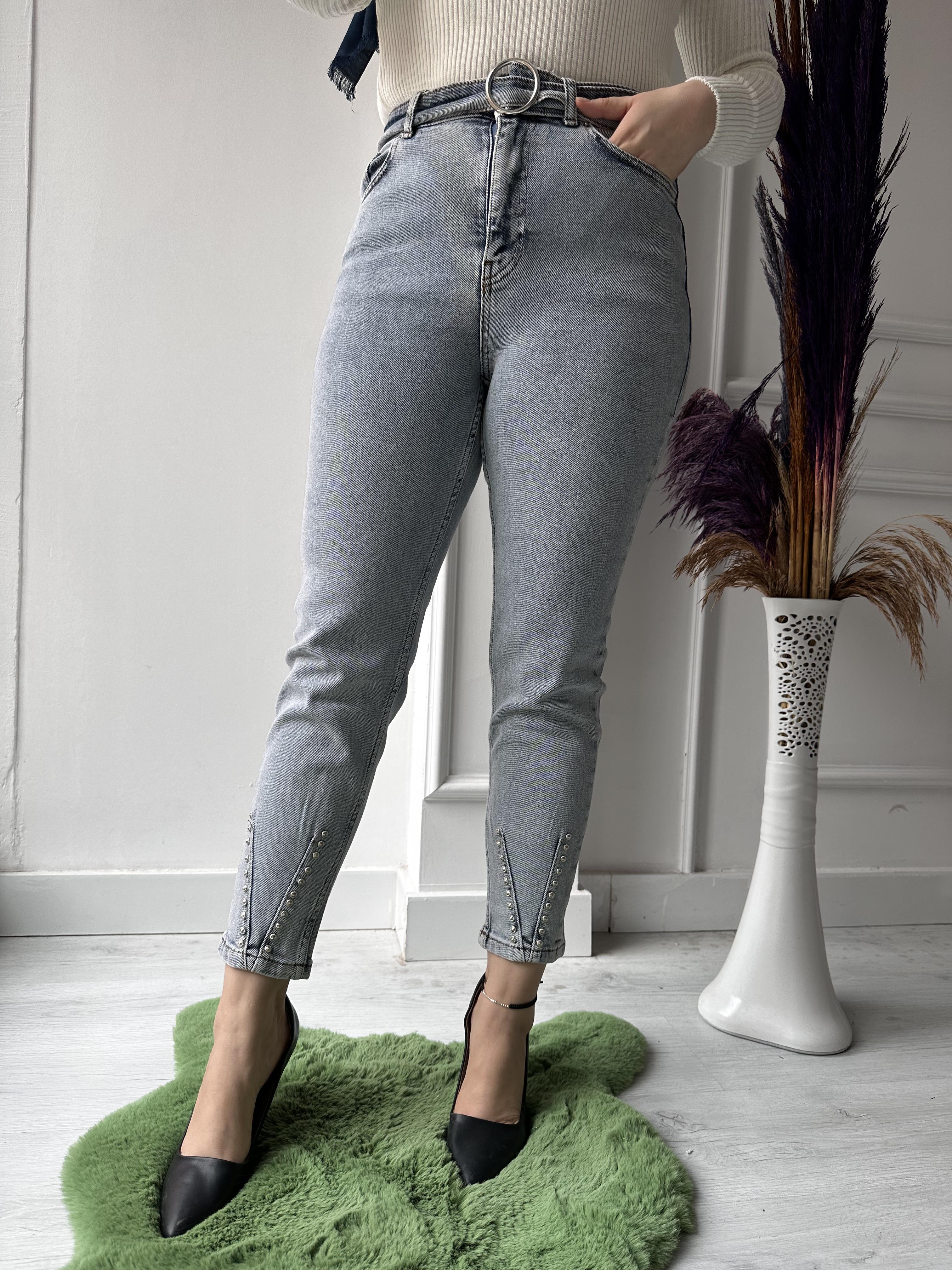 Xlove Paça Taşlı Kot Pnt 1713 A.MAVİ