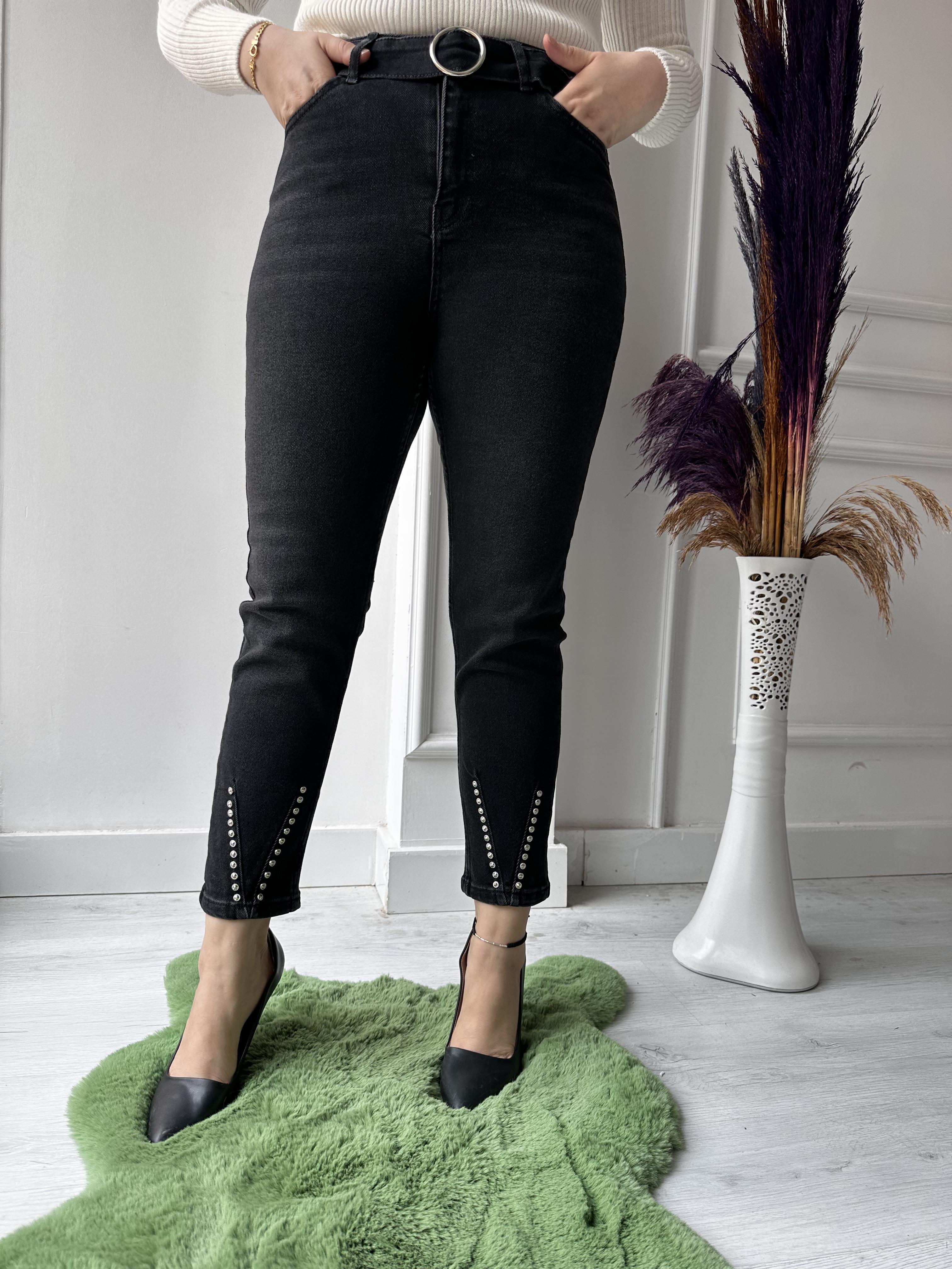 Xlove Paça Taşlı Kot Pnt 1713 Antrasit