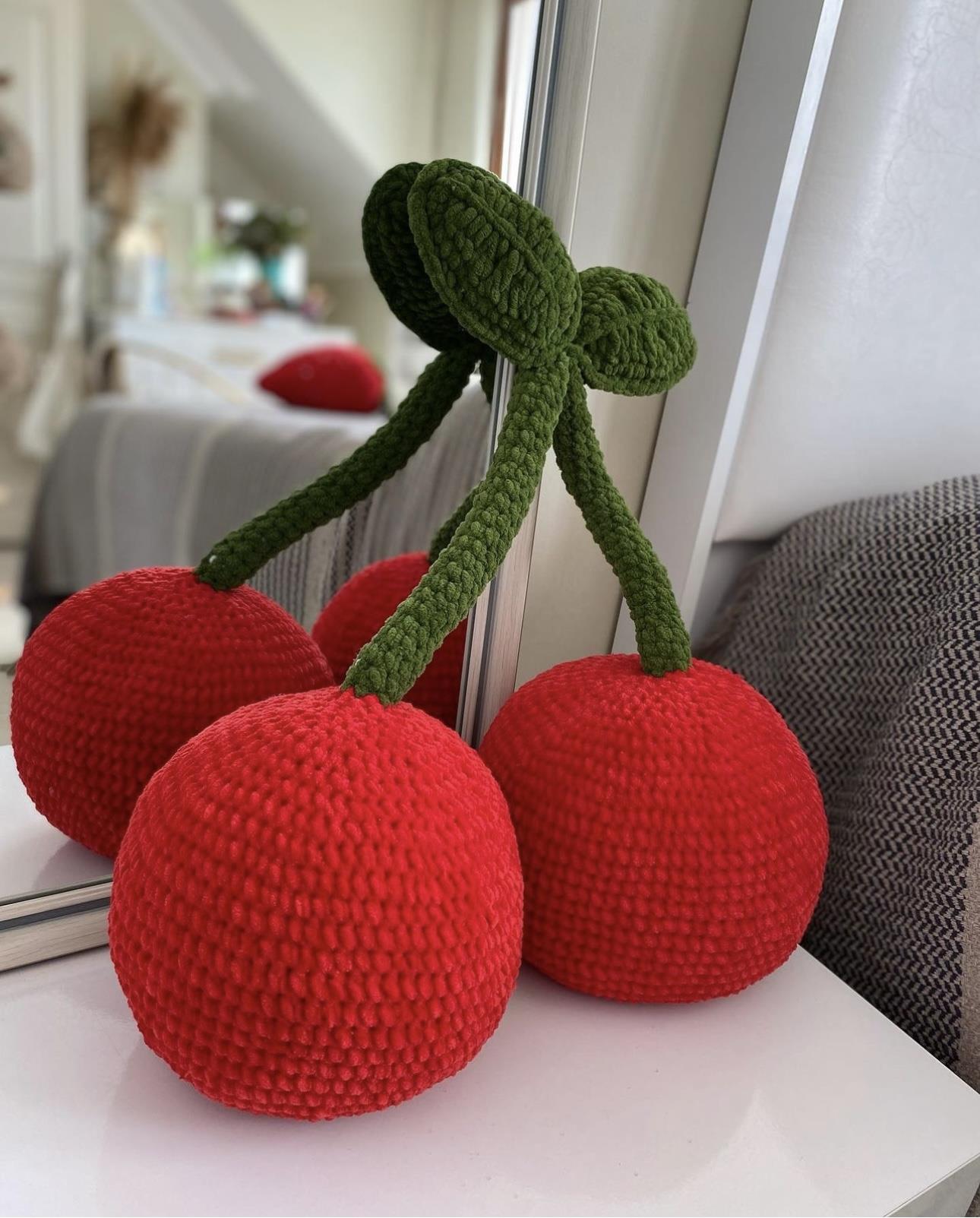 Cherry Plush Pillow