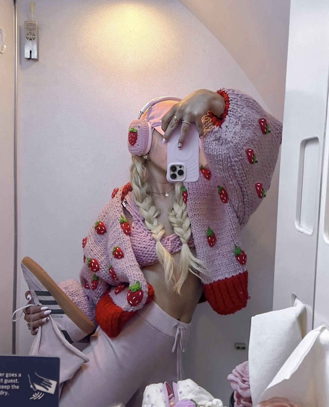 strawberry cardigan