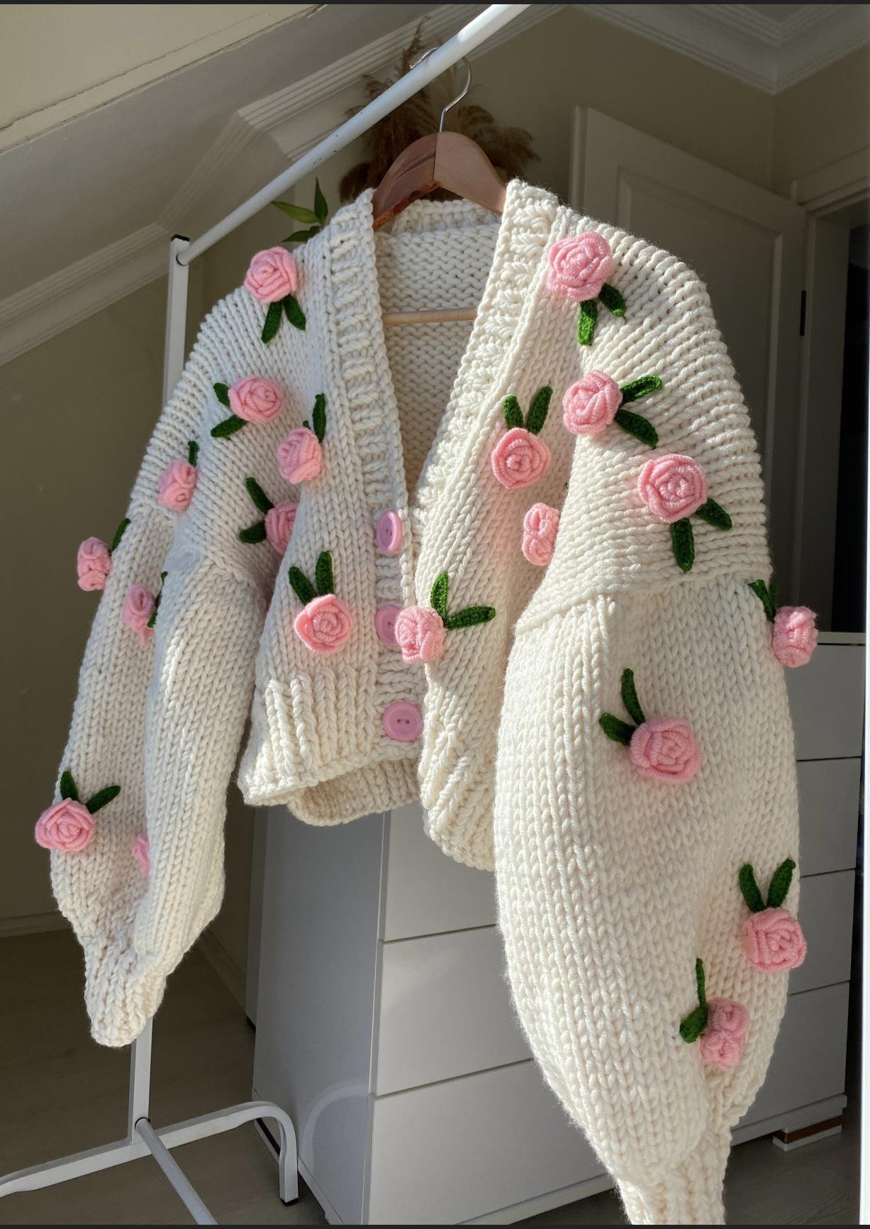 Viradia L S Rose Cardigan Rose Pink Nectar