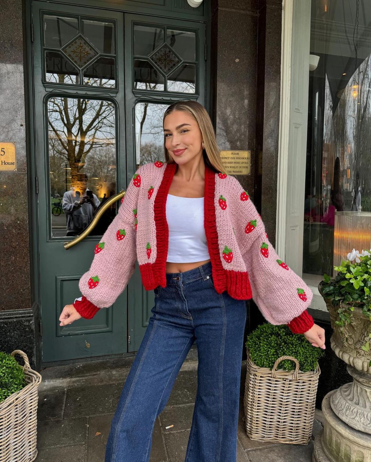 strawberry cardigan