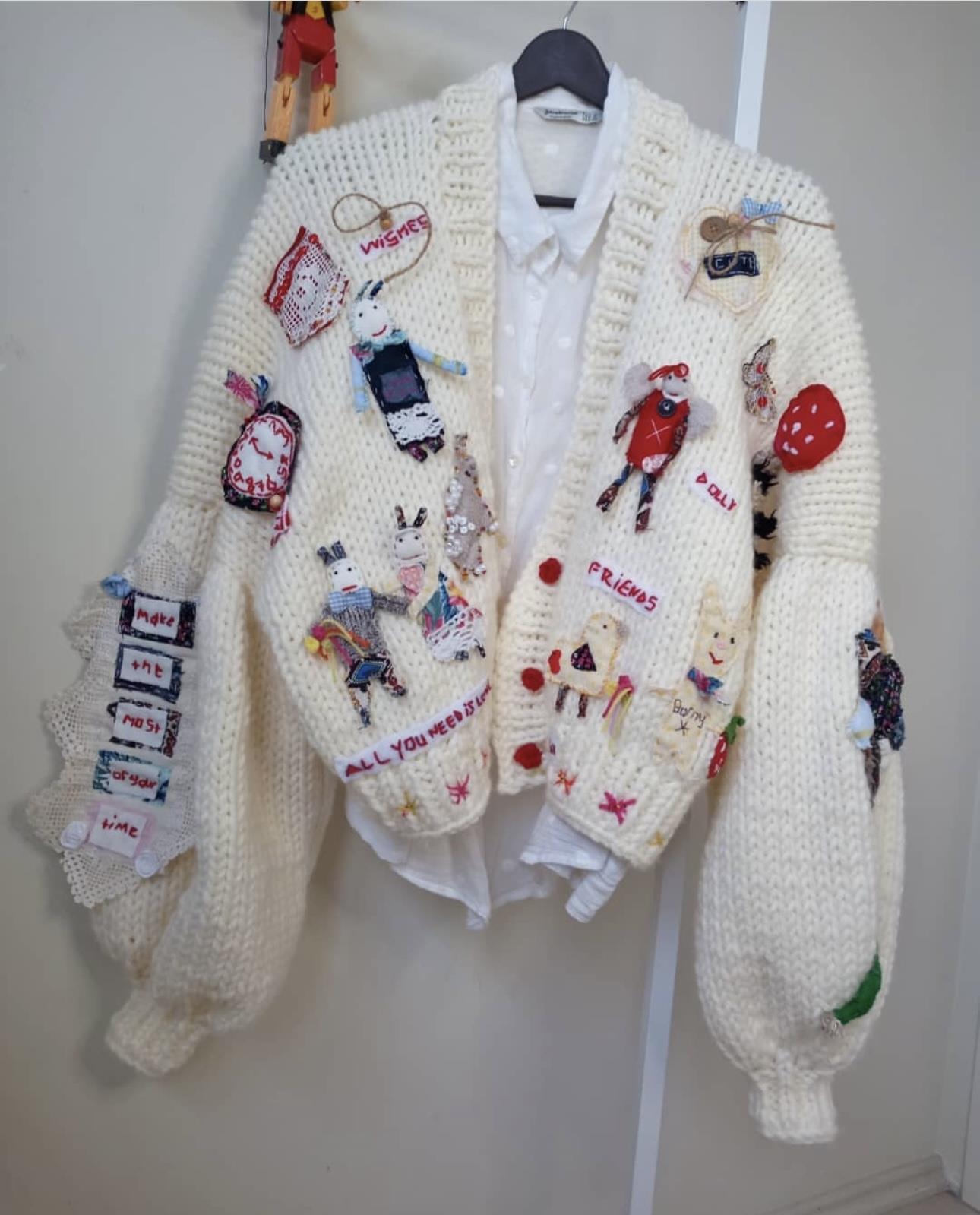 Vintage Patched Cardigan