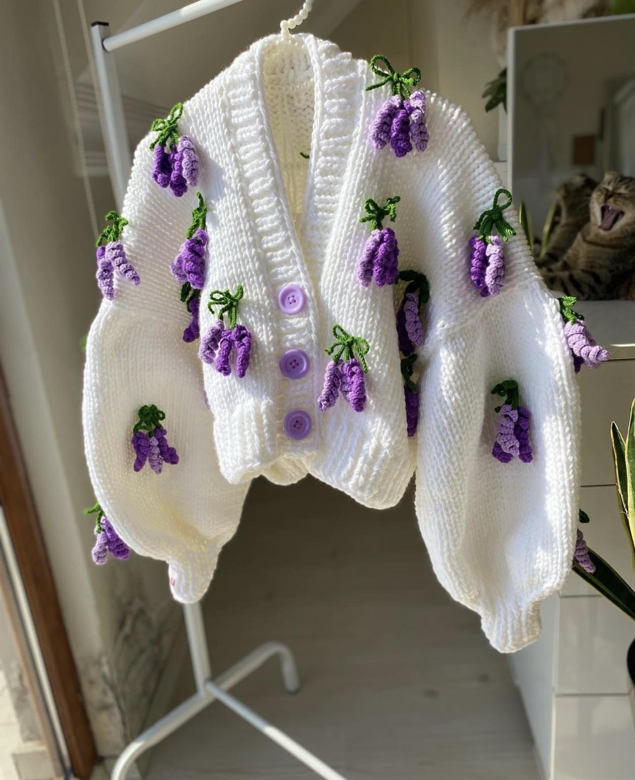 White Lavender Cardigan