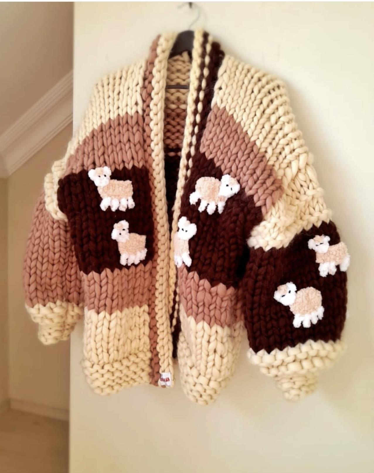 Wool Sheep Cardigan