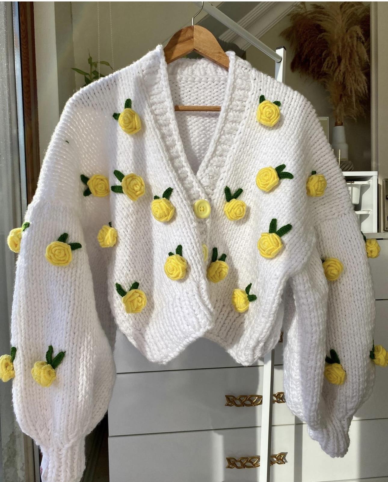Yellow Rose Cardigan