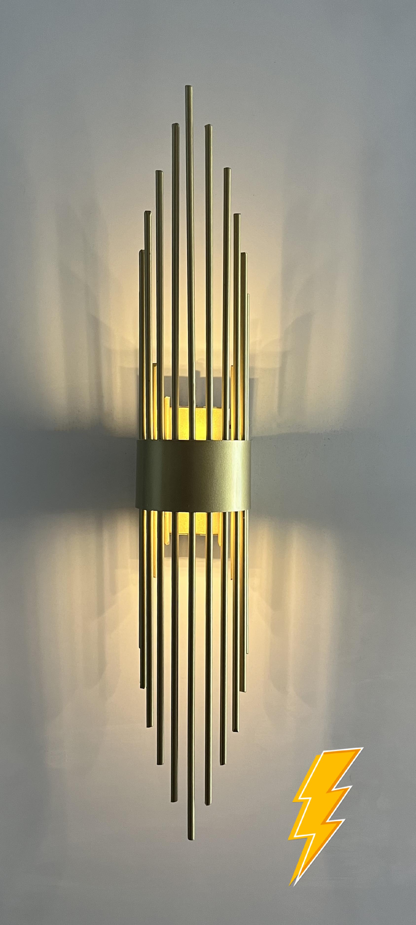  Mercan Gold Metal Elektrikli Aplik Günışığı Ledli Modern Duvar Lambası (Pilli Değildir) - Tek AdetZümrüt Flüt Siyah Kasa Günışığı Elektrikli Banyo Duvar Ayna Tablo Aydınlatma Kuğu Aplik Ledli Aplik