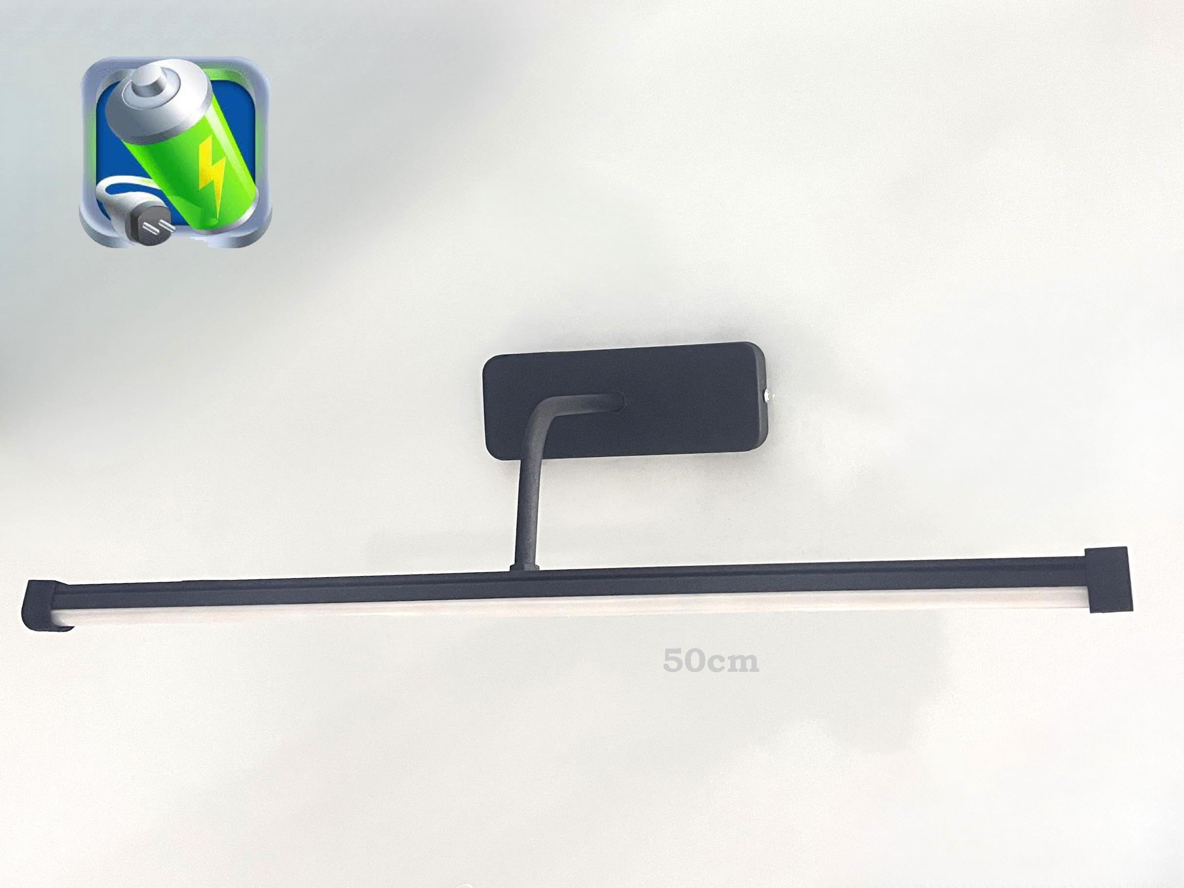 50 cm Dünya Şarjlı Pilli Aplik Siyah Kasa Beyaz Işık Ledli Metal Flüt Modern Koridor Mutfak-Tek AdetŞarjlı Pilli Aplik Pandora Büyük Boy Gold Kristal Taşlı Lüx Aplik