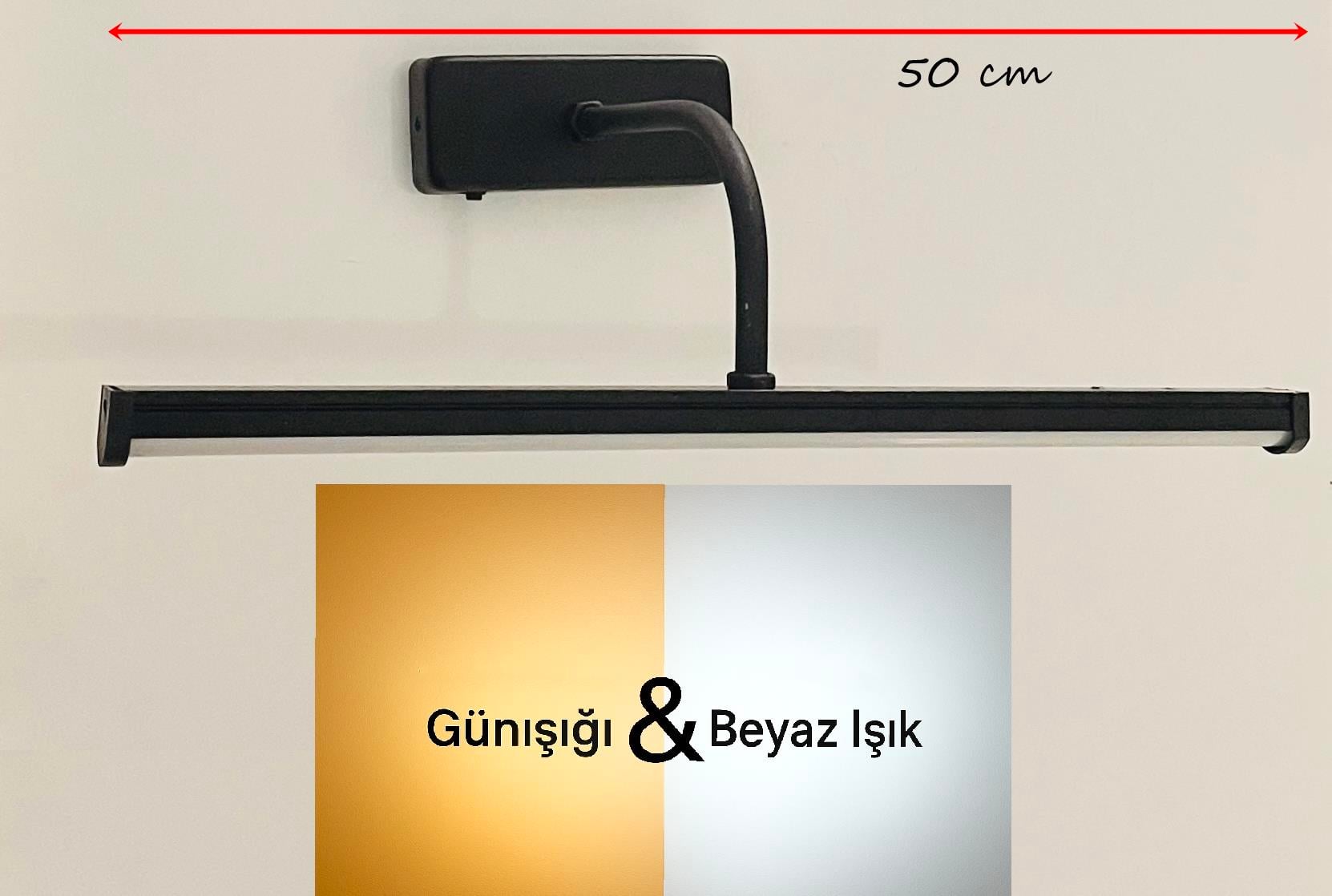Dünya 50 cm Siyah Kasa Günışığı - Beyaz Işık ( Çift Renkli) Ledli Tablo Kuğu Pilli Aplik - Pil DahilZümrüt Siyah Günışığı Ledli Pilli Aplik - 2 Adet Fiyatıdır - Pil Dahildir
