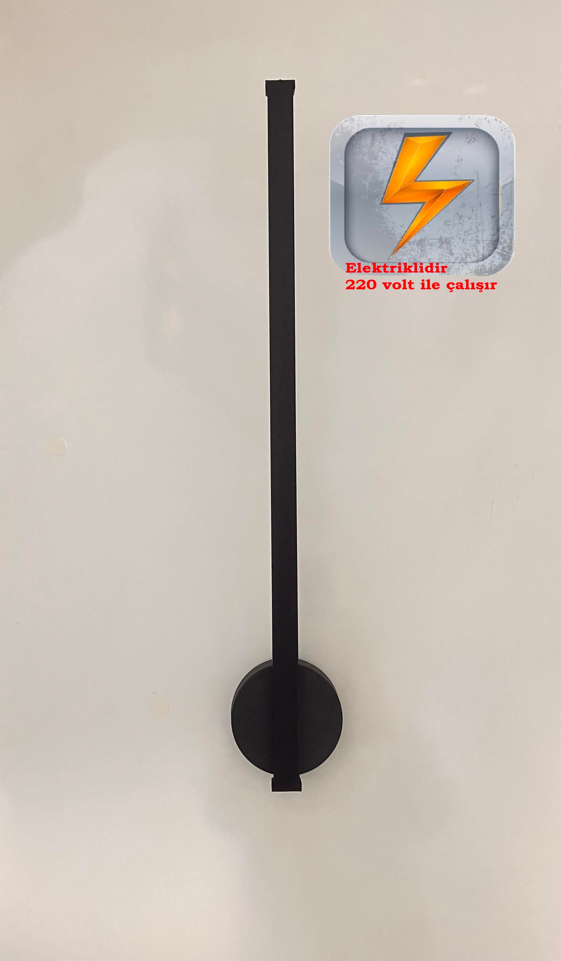 Elektrikli Zümrüt 50cm Siyah Kasa Modern Dekoratif Beyaz Işık Led Duvar Aplik (PİLLİ DEĞİLDİR)Zümrüt Flüt Siyah Kasa Günışığı Elektrikli Banyo Duvar Ayna Tablo Aydınlatma Kuğu Aplik Ledli Aplik