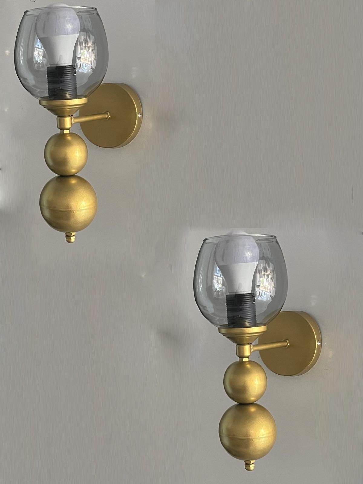 Gold Tokyo Füme Camlı Metal Pilli Aplik - 2 Adet - Özel Tasarım Lamba ve Pil DahildirFeza BalCamlı Siyah Metal Modern 2 Adet Pilli Aplik - Özel Tasarım Lamba ve Pil Dahildir