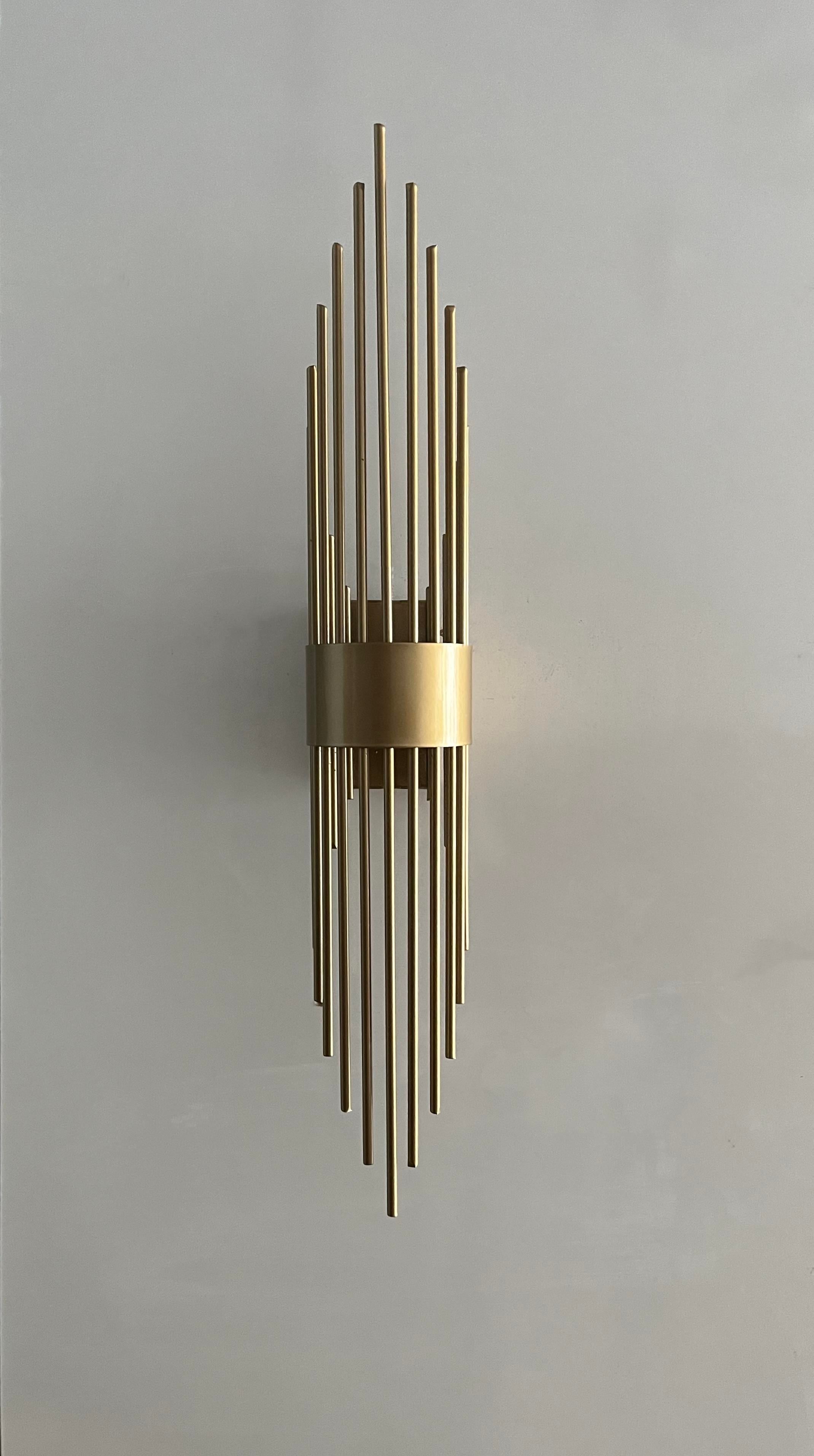 Mercan Eskitme Metal Pilli Aplik Günışığı Ledli Modern Duvar Aplik Duvar Lambası İç Mekan Duvar ApliğiLemos Gold Metal Pilli Aplik - 9v pil Hediyedir -Tek Adet Fiyatıdır