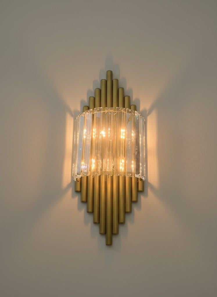 Mona Gold Kasa Günışığı Ledli Lux Taşlı Elektrikli Aplik -Tek Adet - Led Hediye(Pilli Değil)Zümrüt Flüt Siyah Kasa Günışığı Elektrikli Banyo Duvar Ayna Tablo Aydınlatma Kuğu Aplik Ledli Aplik