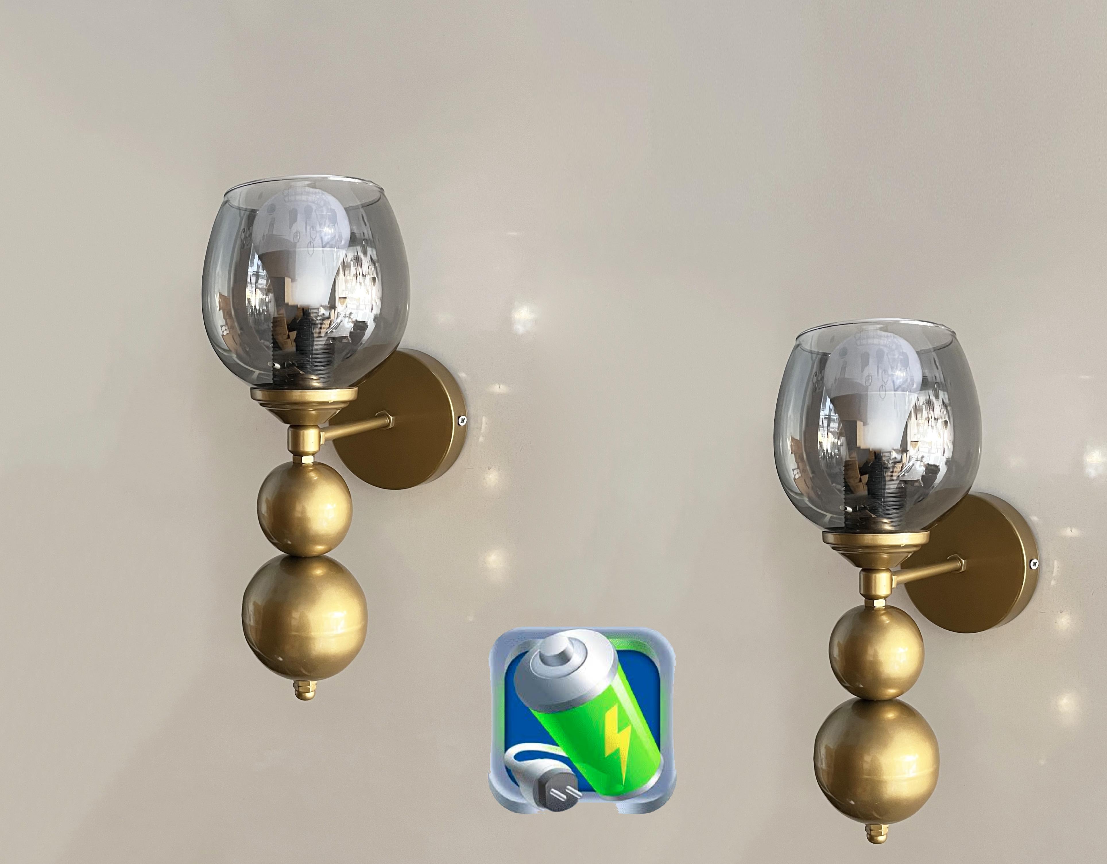Şarj Et Kullan Eskitme Tokyo Şarjlı Pilli Aplik Füme Cam Metal Gövde Modern Duvar Aydınlatma -2 AdetŞarjlı Pilli Aplik Pandora Büyük Boy Gold Kristal Taşlı Lüx Aplik