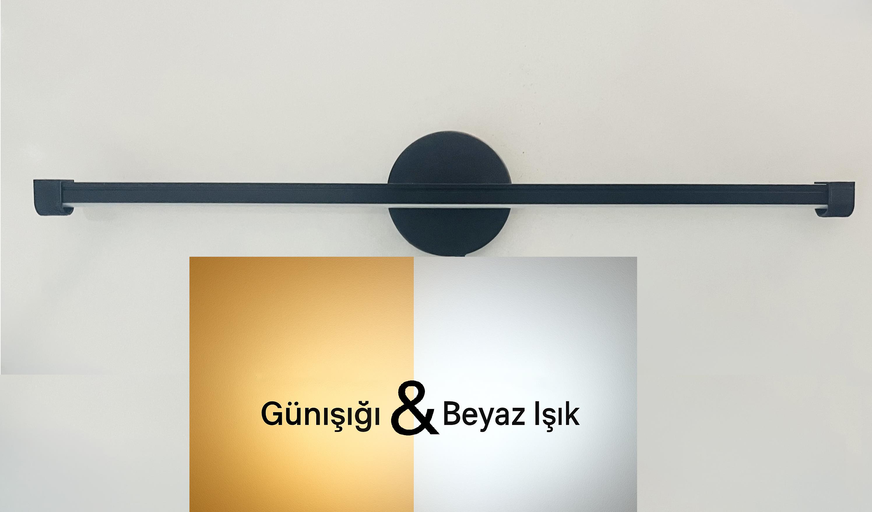 Zümrüt Kuğu 70 cm Siyah Kasa Günışığı - Beyaz Işık (Çift Renkli) Ledli Pilli Aplik-Pil DahildirZümrüt Siyah Günışığı Ledli Pilli Aplik - 2 Adet Fiyatıdır - Pil Dahildir
