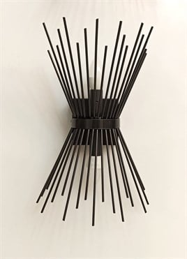 Şarjlı Pilli Aplik Metal Siyah Kirpi Duvar E14 Lüx Özel Tasarım Lambalı Aplik - Tek Adet Fiyatıdır - Özel Tasarım Ampuller Hediyedir