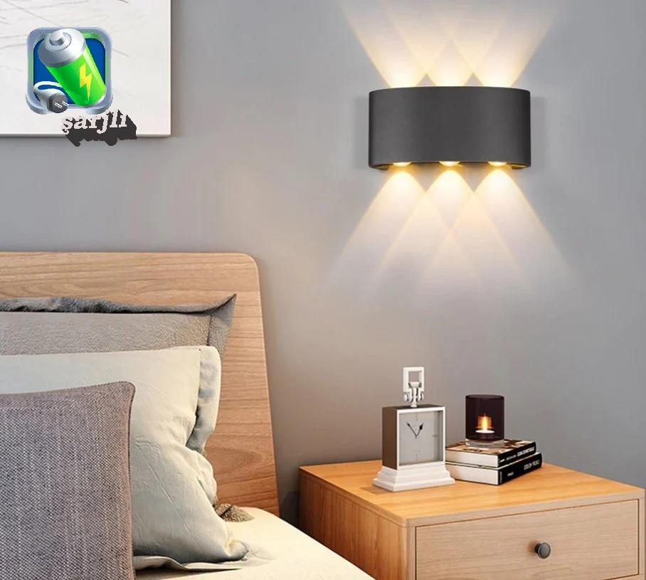  Şarj Et Kullan Haiti Çift Taraflı Günışığı Siyah Dekoratif Anahtarlı Şarjlı Pilli Aplik-Tek AdetŞarjlı Pilli Aplik Pandora Büyük Boy Gold Kristal Taşlı Lüx Aplik