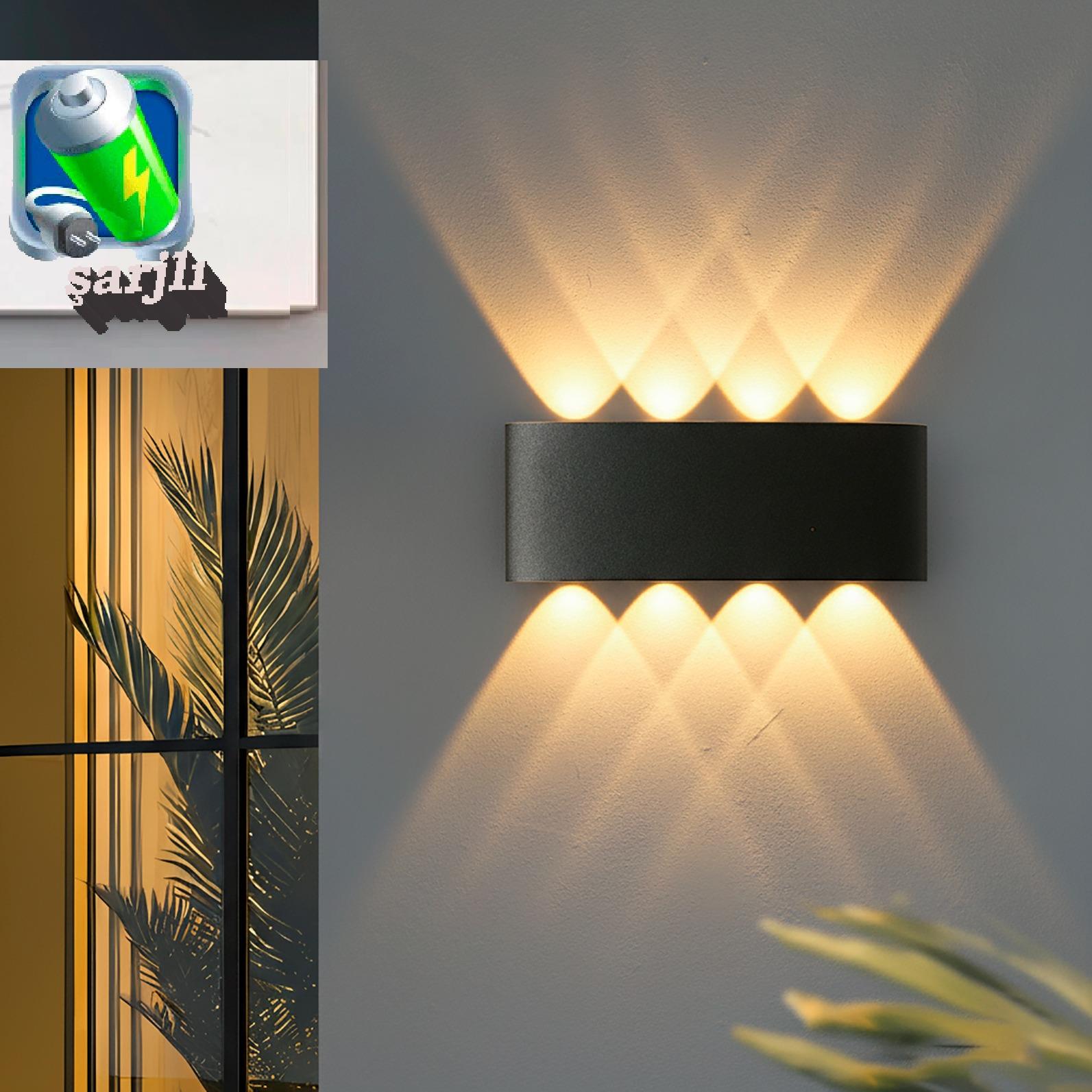  Şarj Et Kullan Mega Haiti Çift Taraflı Günışığı Siyah Anahtarlı Şarjlı Pilli Aplik-Tek AdetŞarjlı Pilli Aplik Pandora Büyük Boy Gold Kristal Taşlı Lüx Aplik