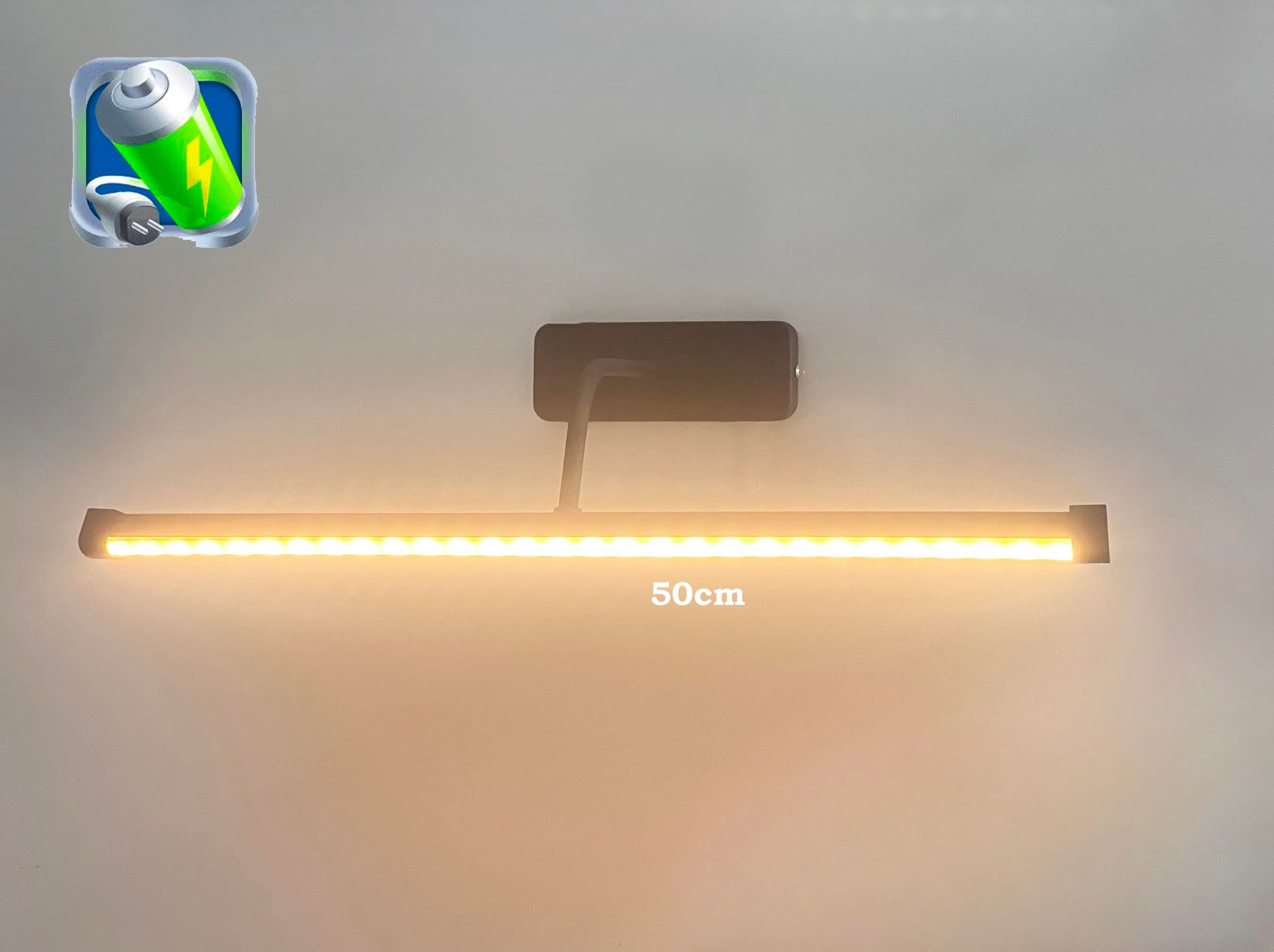 50 cm Dünya Şarjlı Pilli Aplik Siyah Kasa Günışığı Metal Flüt Modern Koridor Mutfak -Tek AdetŞarjlı Pilli Aplik Pandora Büyük Boy Gold Kristal Taşlı Lüx Aplik