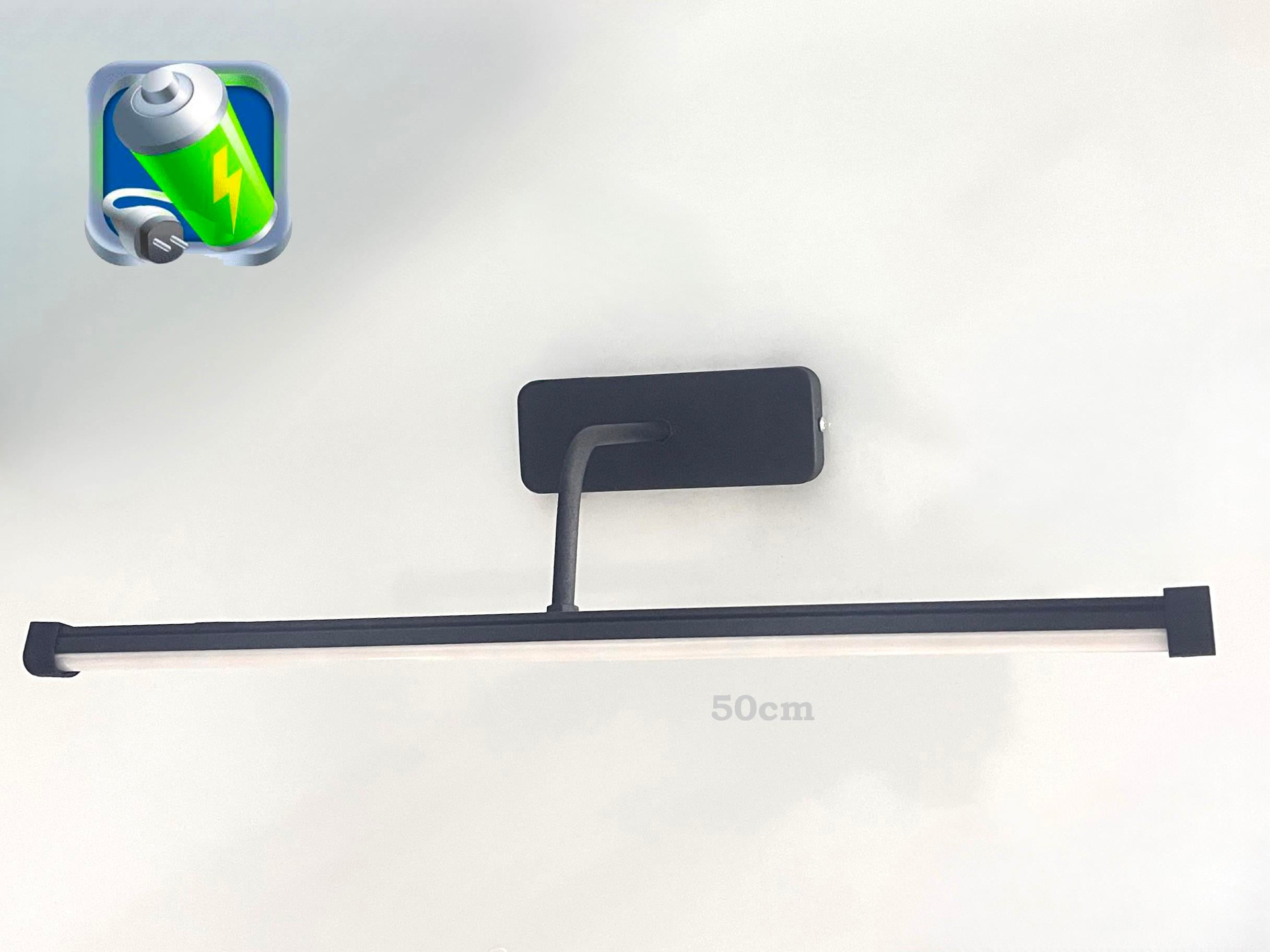 50 cm Dünya Şarjlı Pilli Aplik Siyah Kasa Beyaz Işık Ledli Metal Flüt Modern Koridor Mutfak-Tek AdetŞarjlı Pilli Aplik Pandora Büyük Boy Gold Kristal Taşlı Lüx Aplik