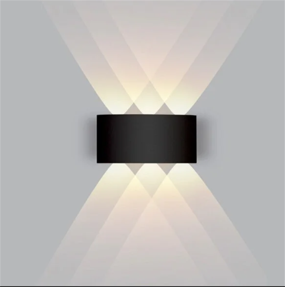 Deren Siyah Dekoratif Çift Anahtarlı Ledli Pilli Aplik