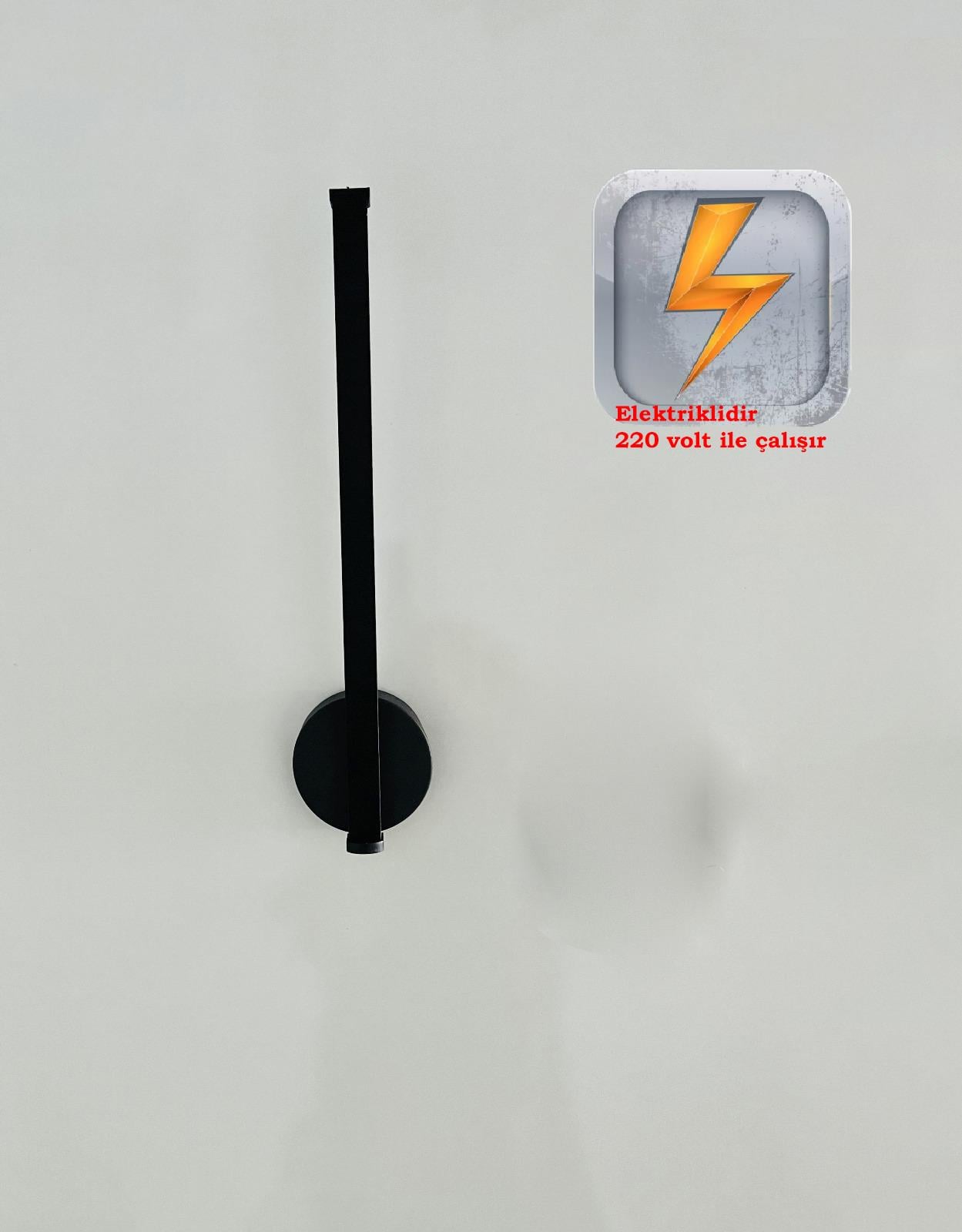Elektrikli Zümrüt 35cm Siyah Kasa Modern Dekoratif Beyaz Işık Led Duvar Aplik (PİLLİ DEĞİLDİR)Zümrüt Flüt Siyah Kasa Günışığı Elektrikli Banyo Duvar Ayna Tablo Aydınlatma Kuğu Aplik Ledli Aplik