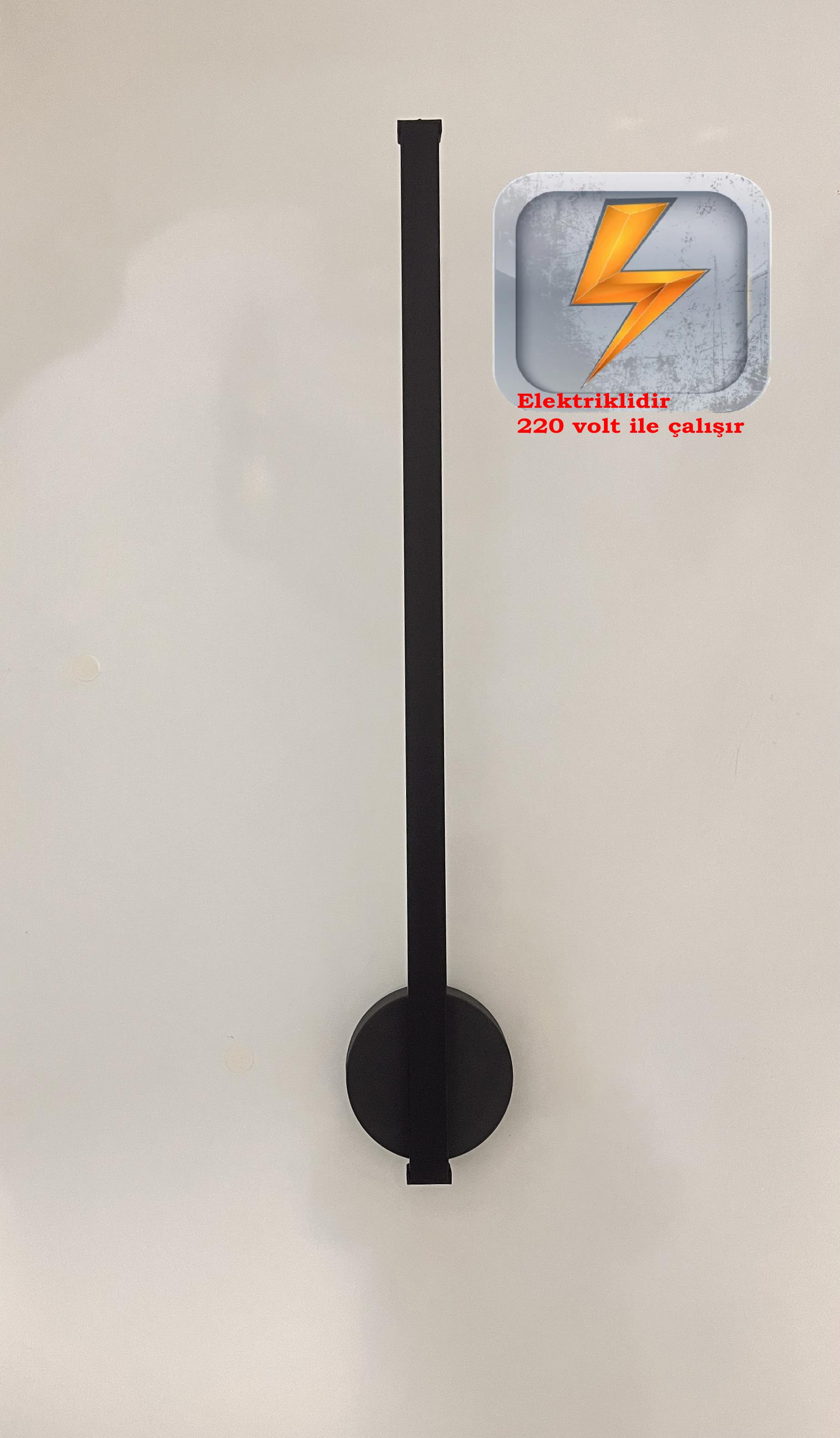 Elektrikli Zümrüt 50cm Siyah Kasa Modern Dekoratif Beyaz Işık Led Duvar Aplik (PİLLİ DEĞİLDİR)Zümrüt Flüt Siyah Kasa Günışığı Elektrikli Banyo Duvar Ayna Tablo Aydınlatma Kuğu Aplik Ledli Aplik