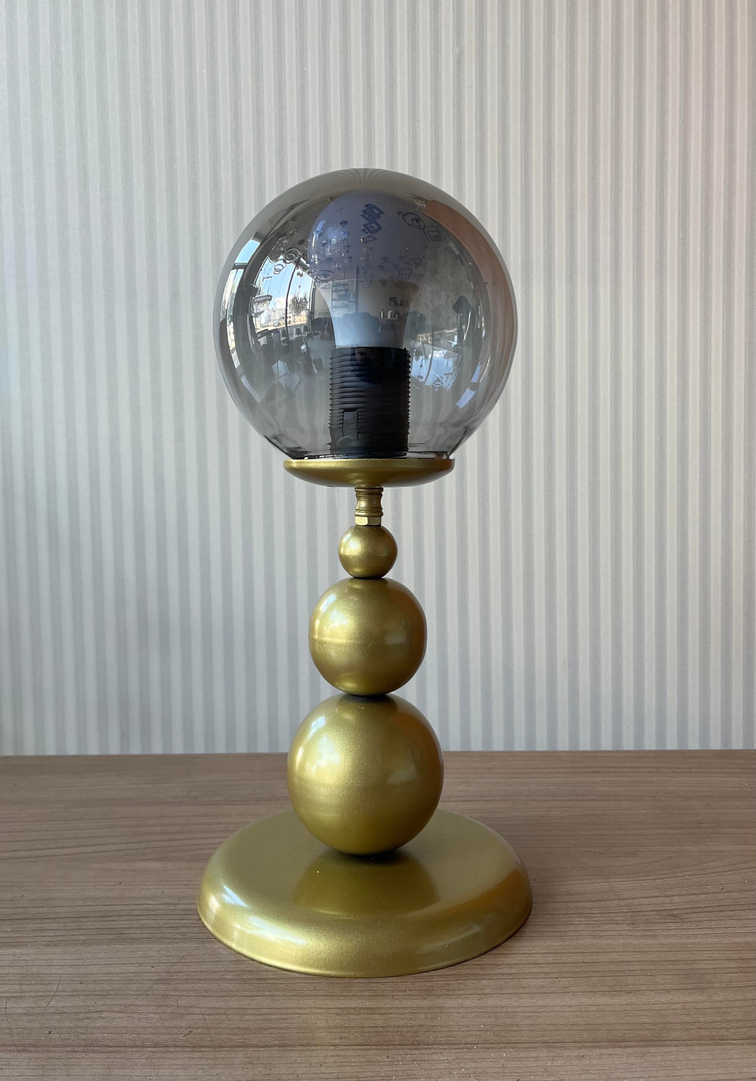 Gold Koza Pilli Abajur Füme Glop Cam Aplik Lambader Aydınlatma - Özel Tasarım Lambalı - Tek AdetKupa Gerçek Kristal Taşlı Pilli Abajur - Pil Dahildir
