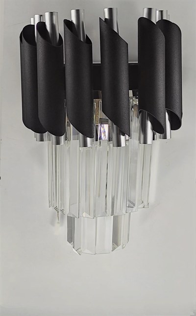Himalaya Elektrikli Silver Kristal Taşlı Aplik - 22cm*30cm