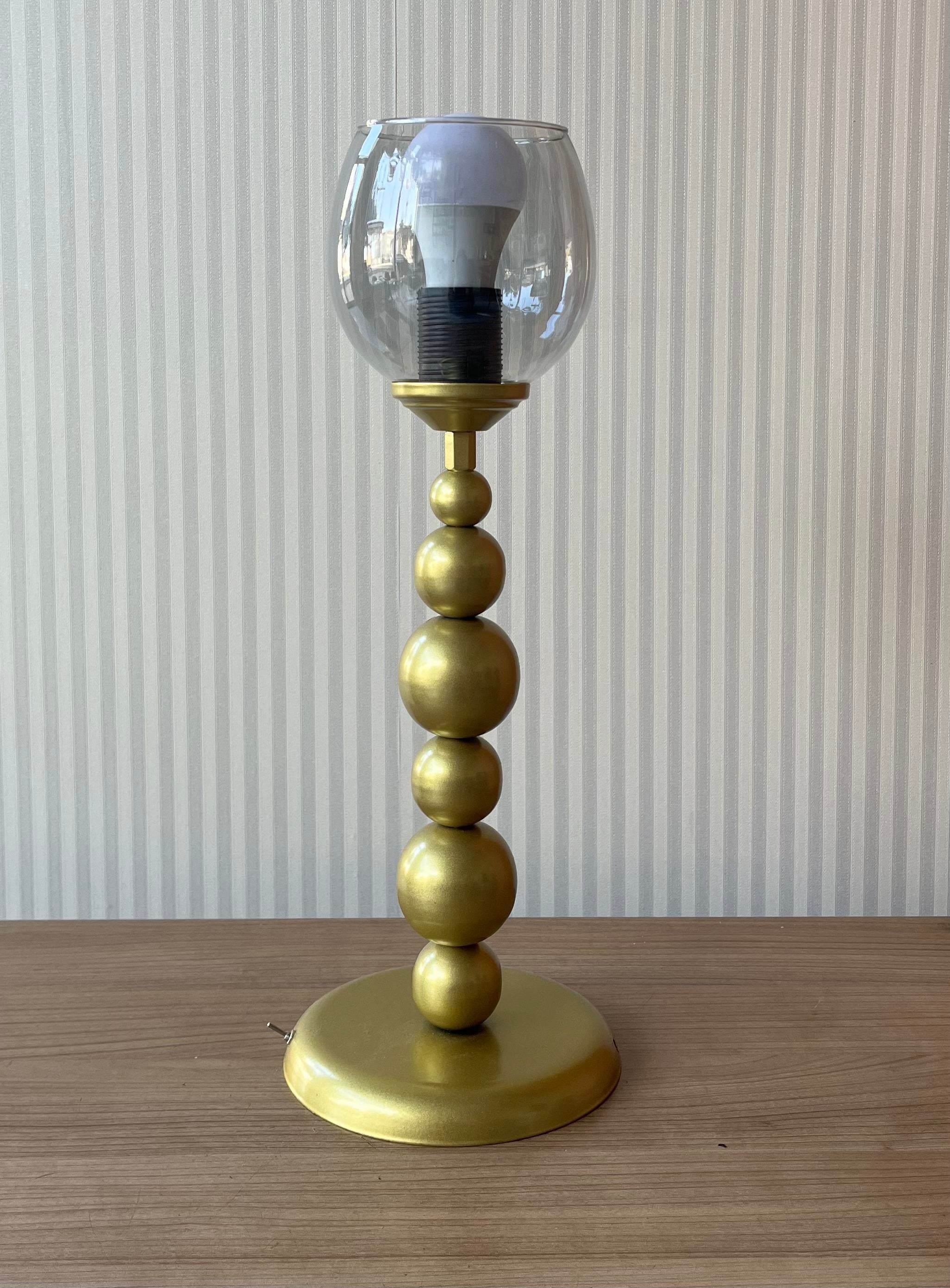 Pırıl Gold Kasa Pilli Abajur Füme Camlı Aplik Lambader Aydınlatma - Özel Tasarım Lamba Dahildir.Kupa Gerçek Kristal Taşlı Pilli Abajur - Pil Dahildir