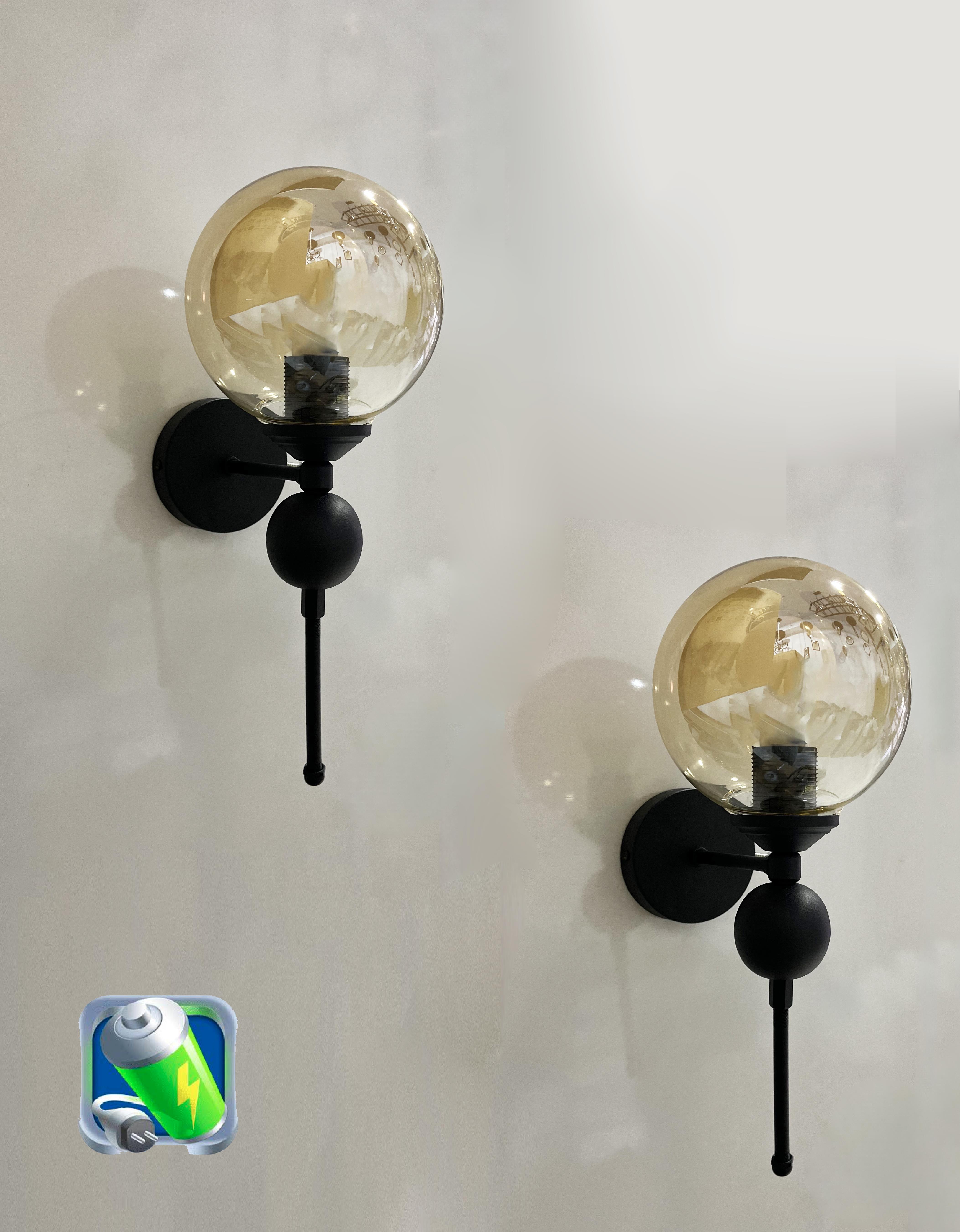 Şarj Et Kullan Dora Siyah Kasa Bal Glop Camlı Metal Şarjlı Pilli Aplik - 2 AdetŞarjlı Pilli Aplik Pandora Büyük Boy Gold Kristal Taşlı Lüx Aplik