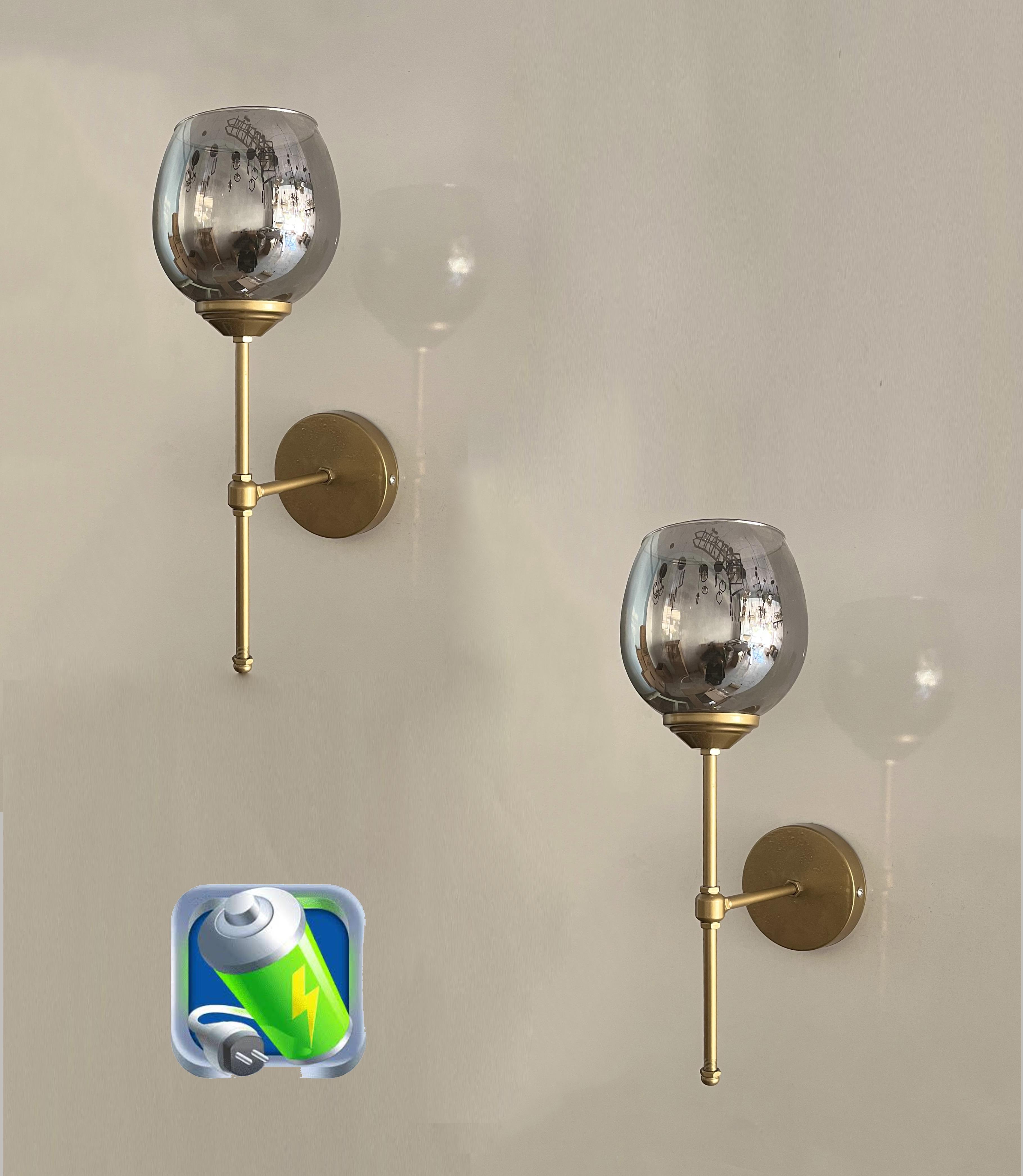 Şarj Et Kullan Feza Şarjlı Pilli Aplik Eskitme Kasa Füme Camlı Metal Modern Aydınlatma -2 AdetŞarjlı Pilli Aplik Pandora Büyük Boy Gold Kristal Taşlı Lüx Aplik