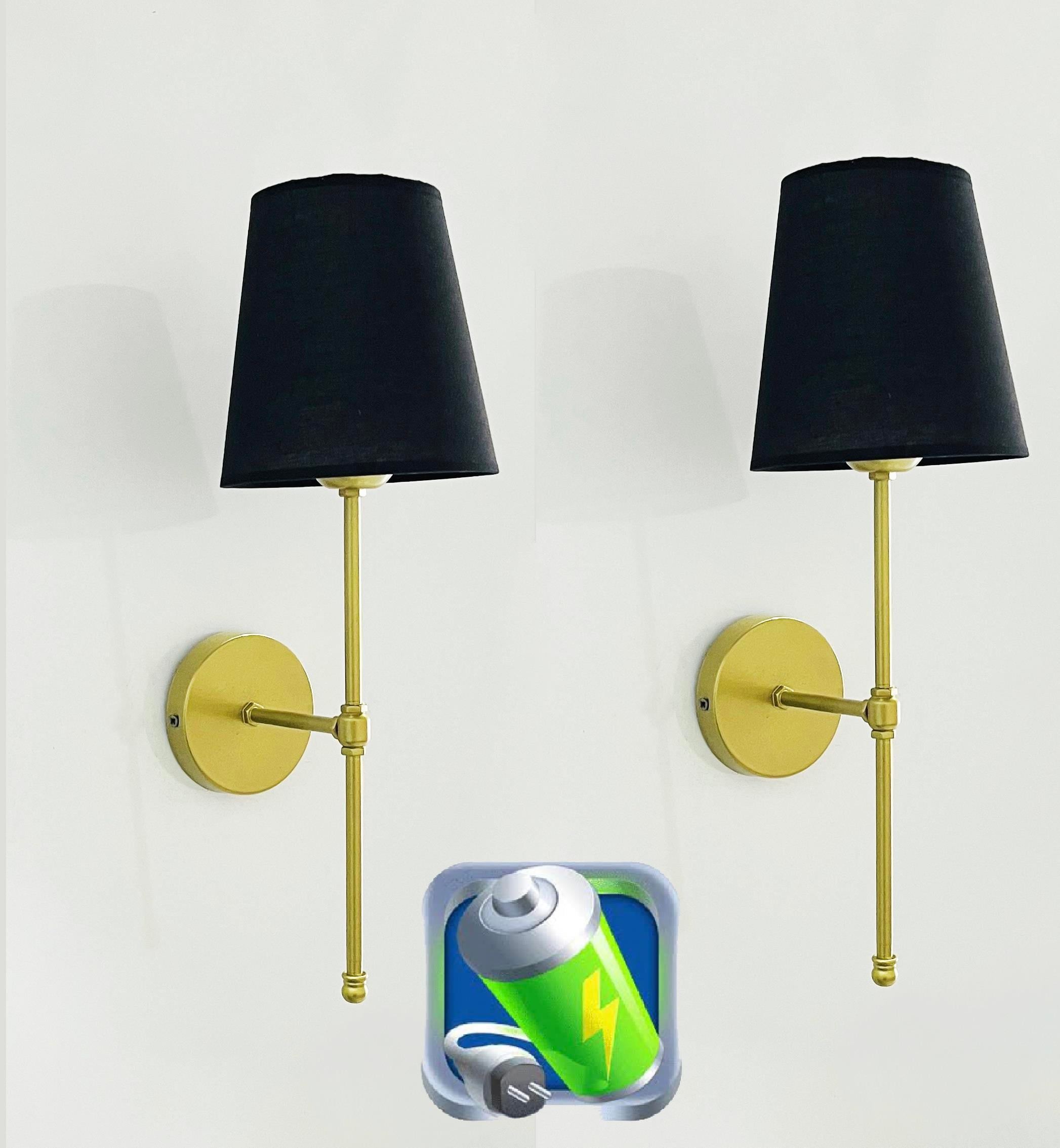 Şarj Et Kullan Gold Saray Şarjlı Pilli Aplik Siyah Şapka Metal Modern Cafe Mutfak Aydınlatma -2 Adet-Şarjlı Pilli Aplik Pandora Büyük Boy Gold Kristal Taşlı Lüx Aplik