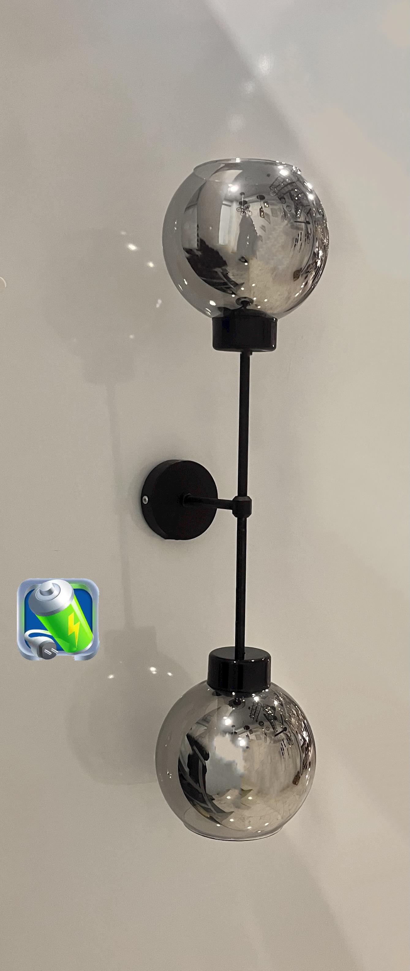Şarj Et Kullan Poyraz Şarjlı Pilli Aplik Siyah Kasa Füme Camlı Metal Modern Cafe Aydınlatma -2 AdetŞarjlı Pilli Aplik Pandora Büyük Boy Gold Kristal Taşlı Lüx Aplik