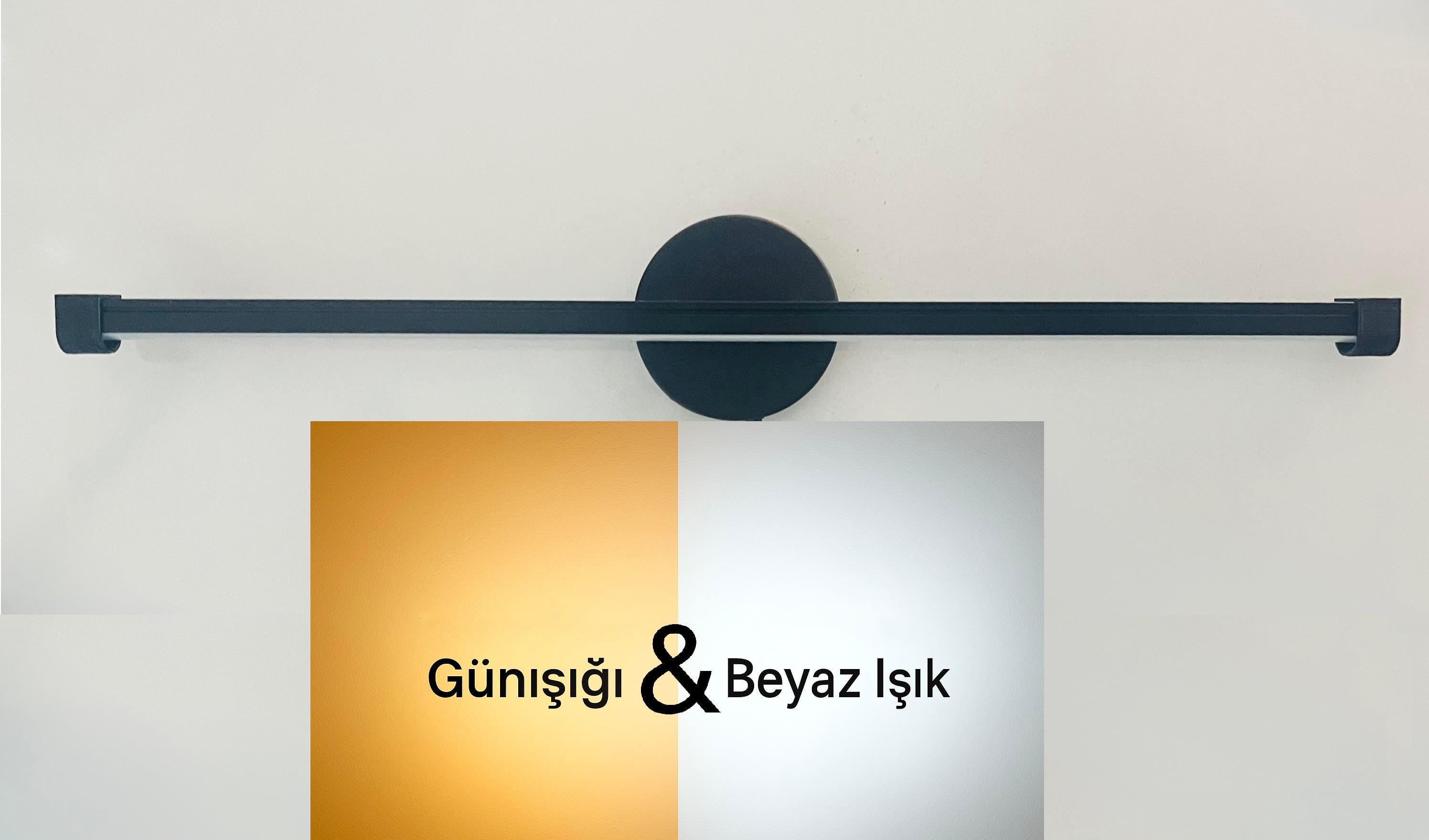 Zümrüt Kuğu 70 cm Siyah Kasa Günışığı - Beyaz Işık (Çift Renkli) Ledli Pilli Aplik-Pil DahildirZümrüt Siyah Günışığı Ledli Pilli Aplik - 2 Adet Fiyatıdır - Pil Dahildir