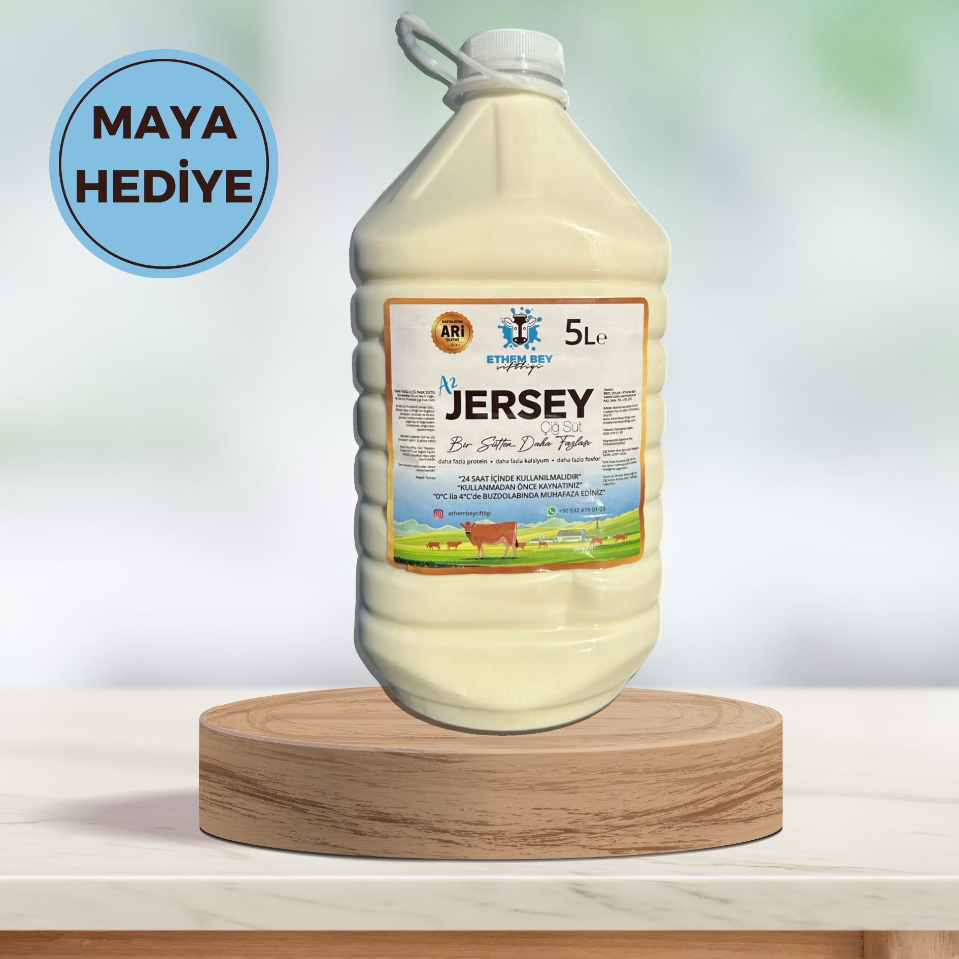 5 Litre - Jersey Çiğ Süt 