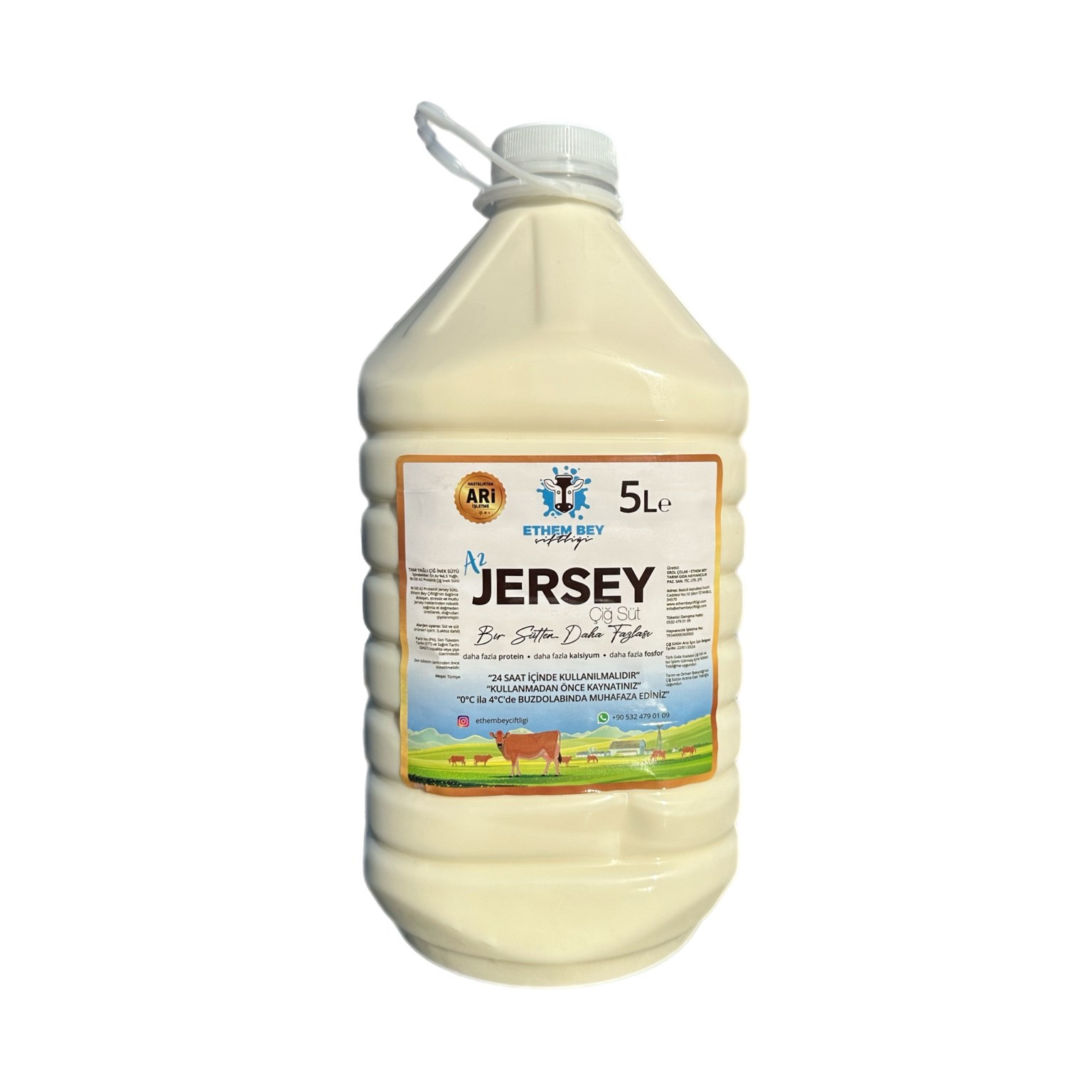 5 Litre - Jersey Çiğ Süt 