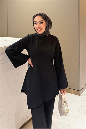 Helin Tesettür Takım Siyah