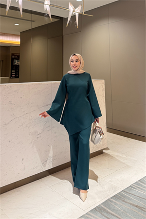 Helin Tesettür Takım Yeşil