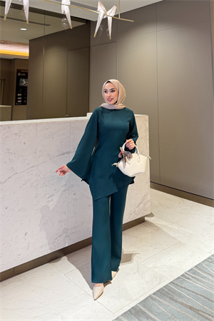 Helin Tesettür Takım Yeşil