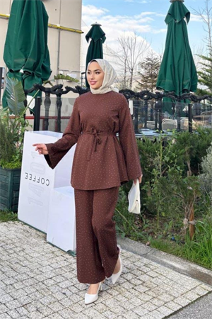 Mila Zarif Dokulu Kahve Takım