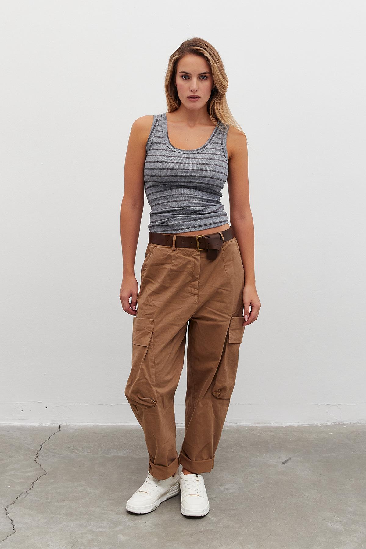 Kargo Pantolon Camel